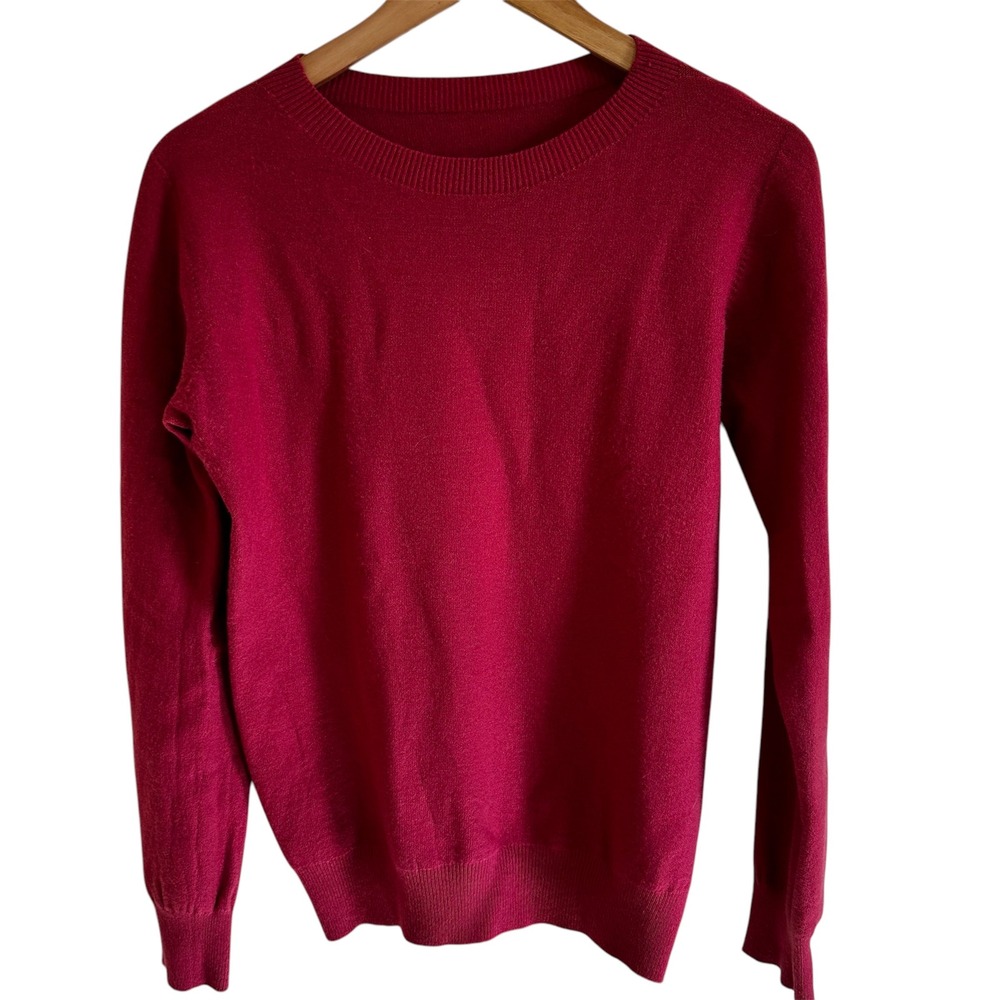 Crewneck Sweater Soft Knit‎ Pullover Long Sleeve Casual Top small